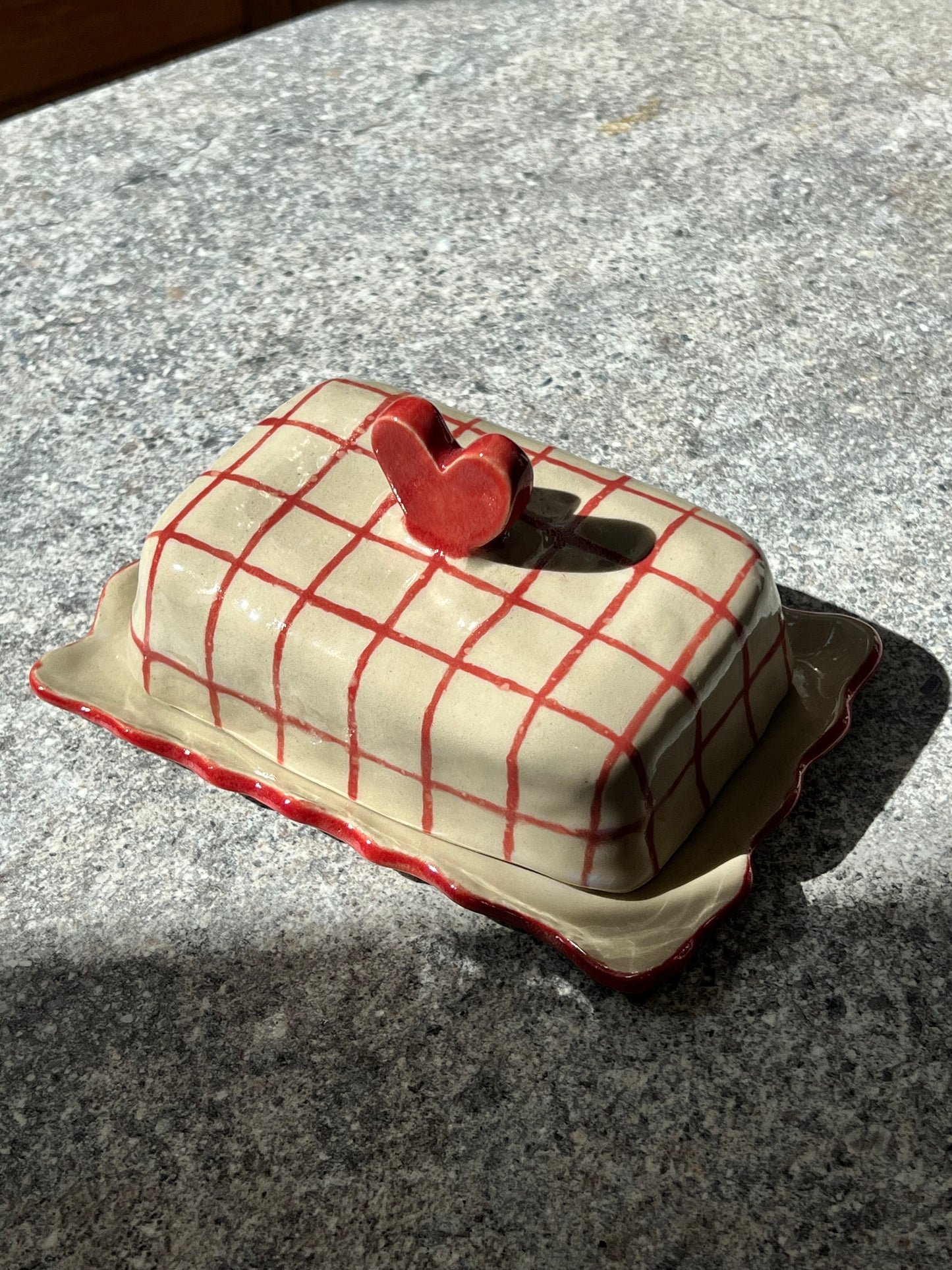 handmade ceramic butter dish clay workshop