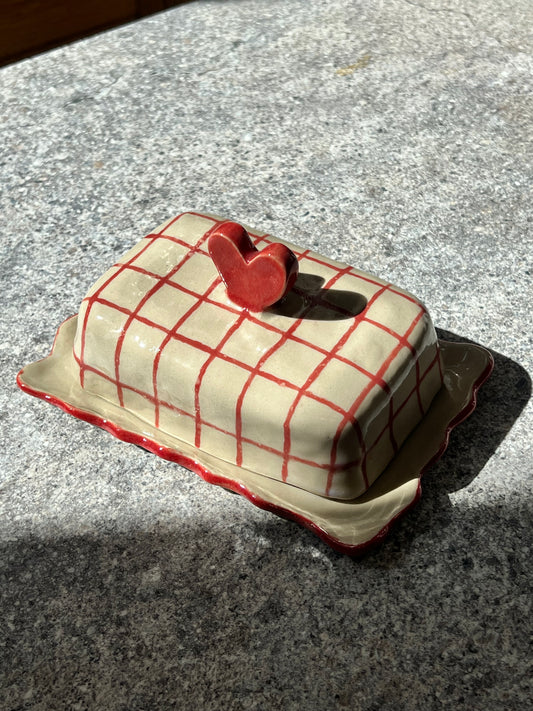 handmade ceramic butter dish clay workshop