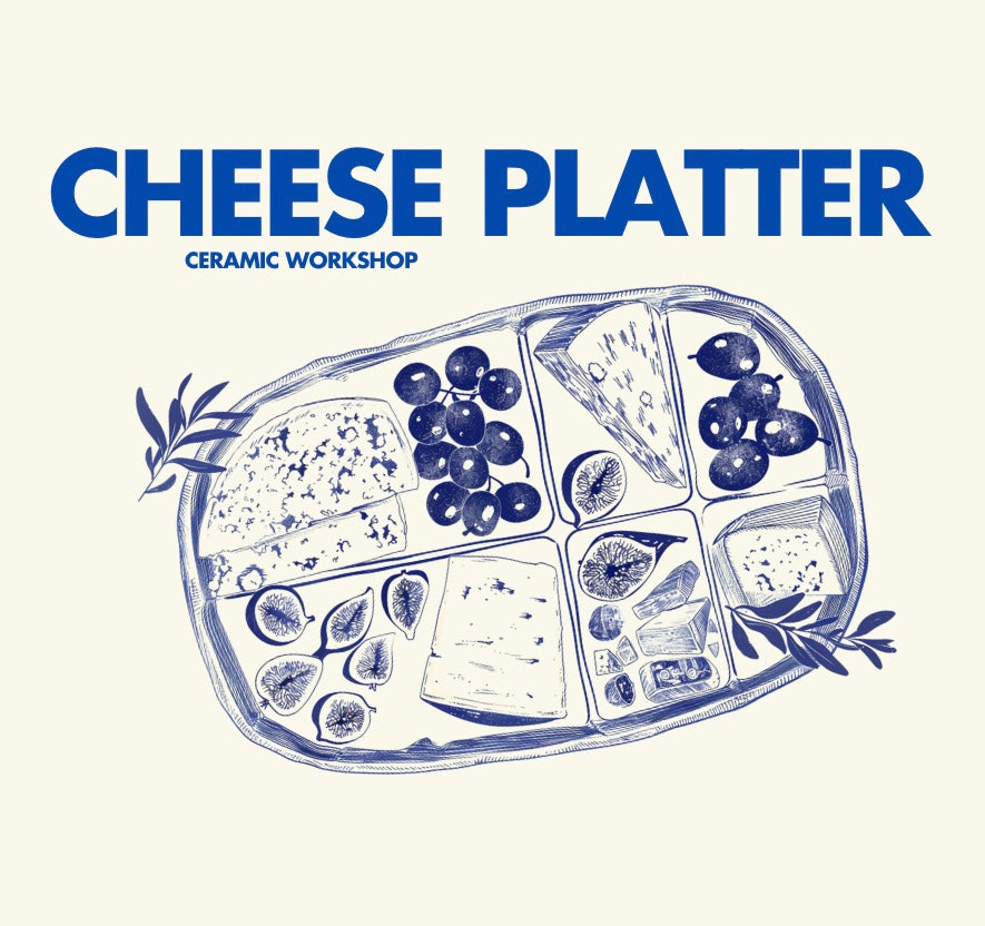 ceramic  cheese platter pottery clay workshop