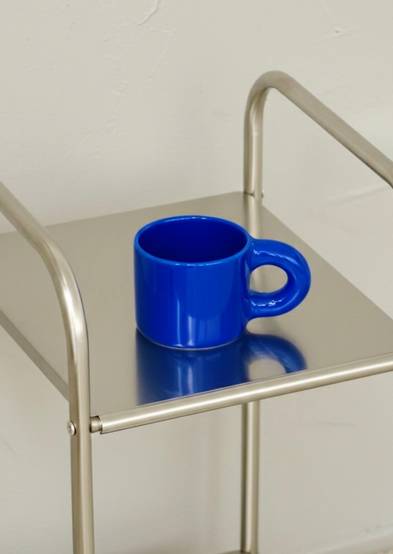 handmade ceramic blue chunky mug