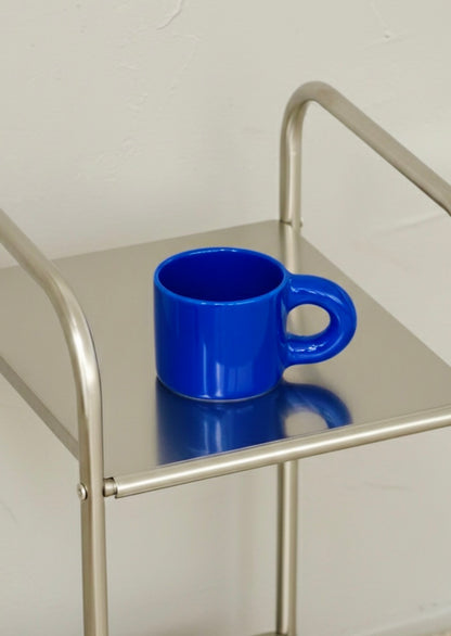 handmade ceramic blue chunky mug